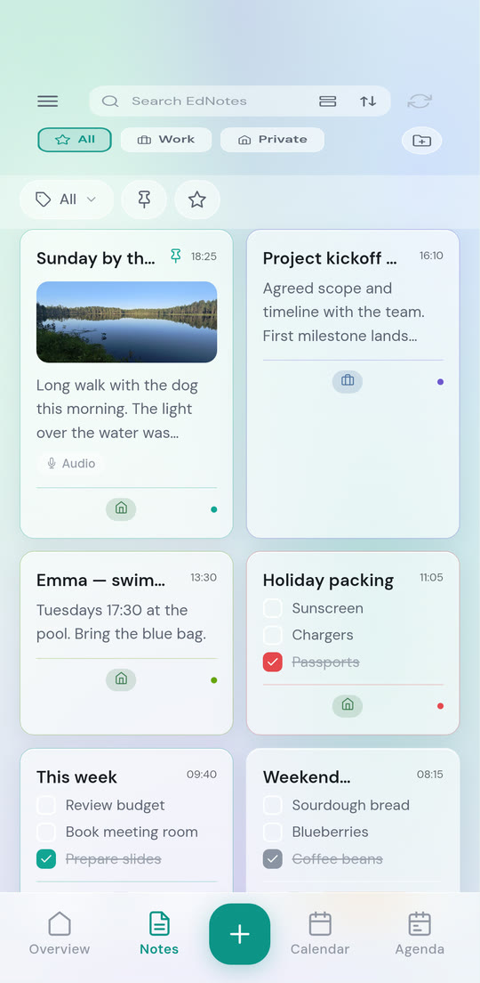 EdNotes i temat Aurora, ljust läge